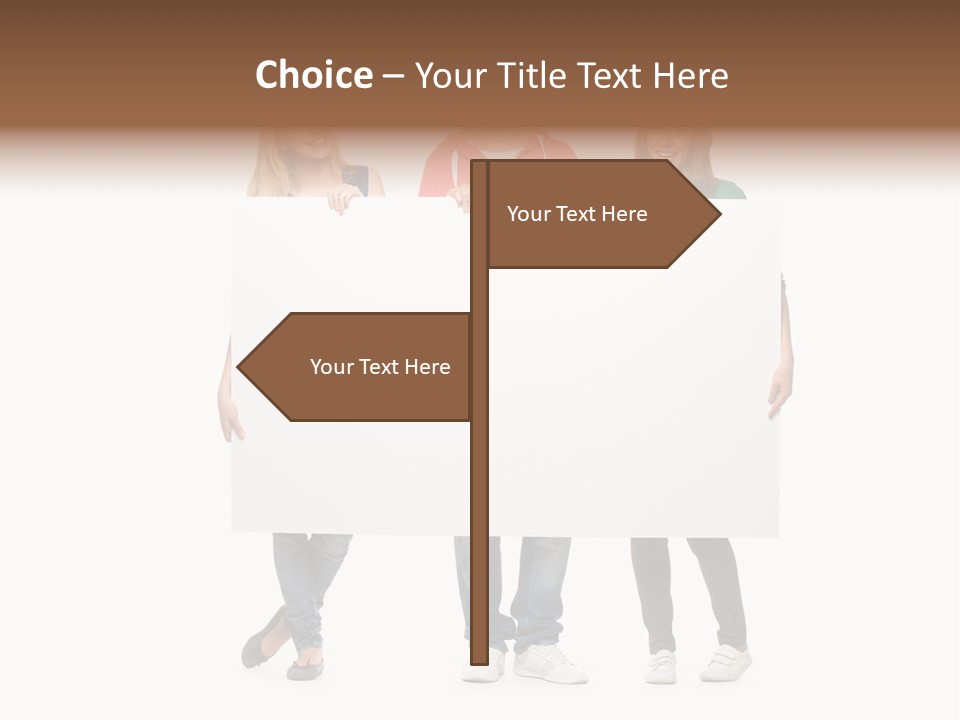 Girl Happy Blank PowerPoint Template