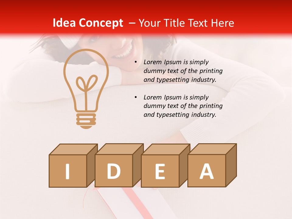 Sofa Box Happiness PowerPoint Template