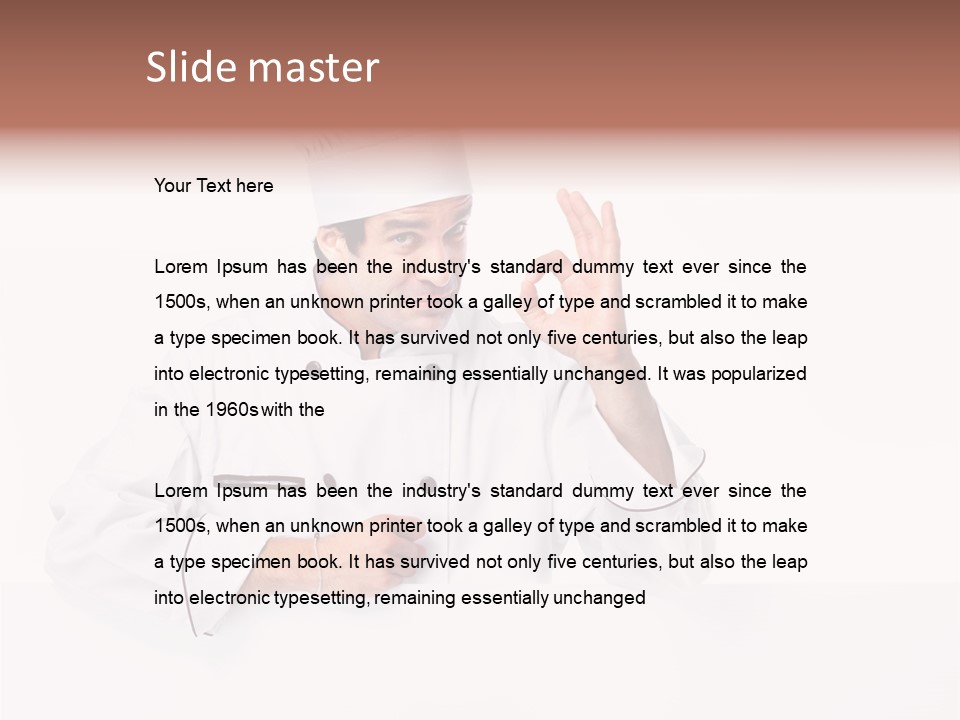 Handsome Job Cuisine PowerPoint Template