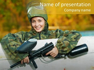 War Uniform Marker PowerPoint Template