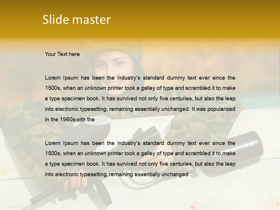 War Uniform Marker PowerPoint Template