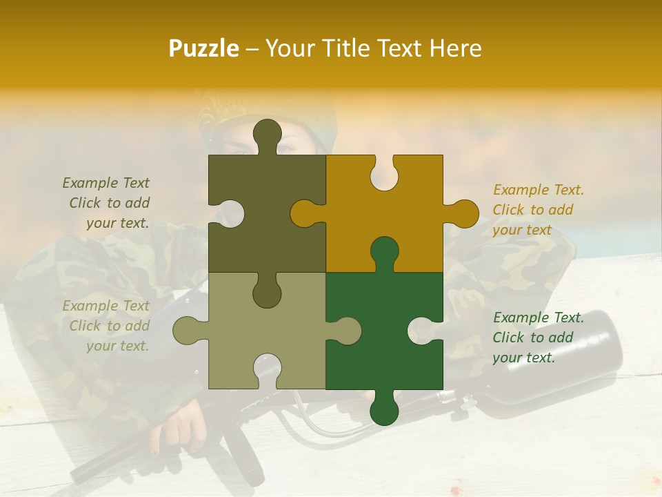 War Uniform Marker PowerPoint Template