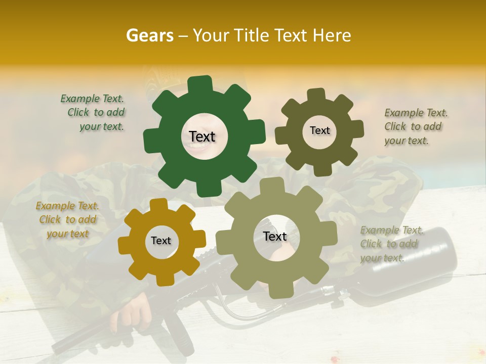 War Uniform Marker PowerPoint Template