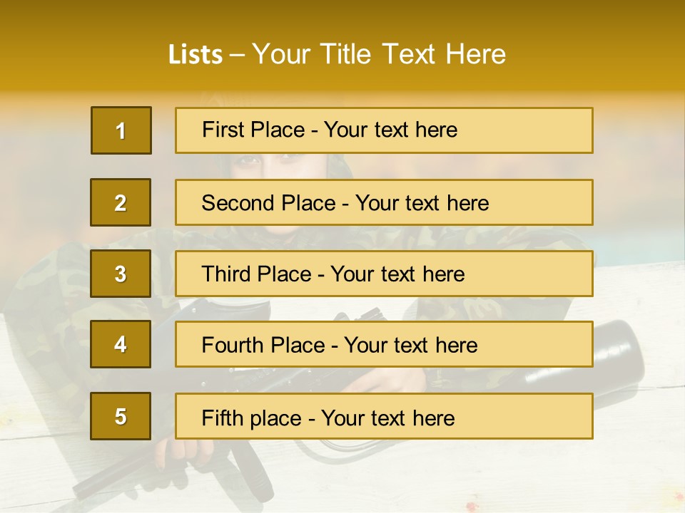 War Uniform Marker PowerPoint Template