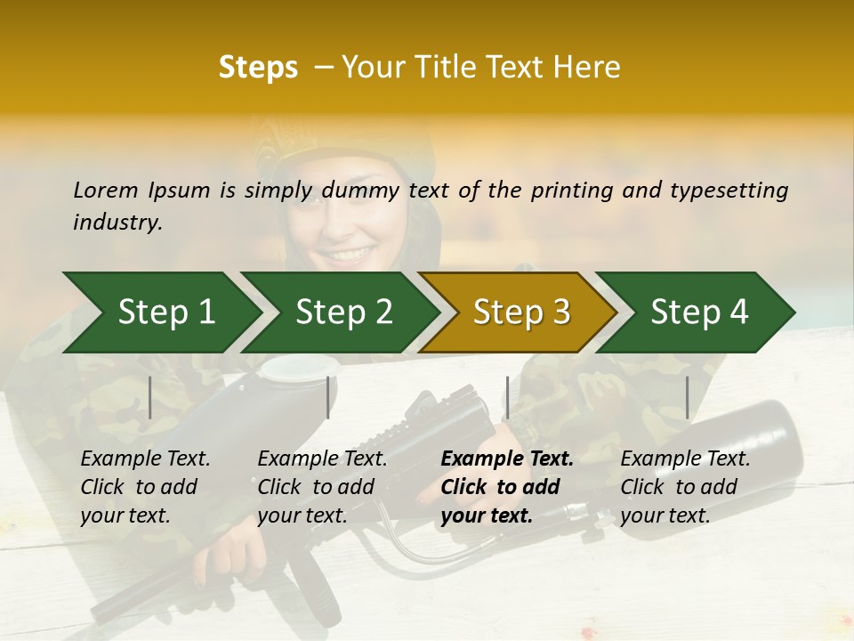 War Uniform Marker PowerPoint Template