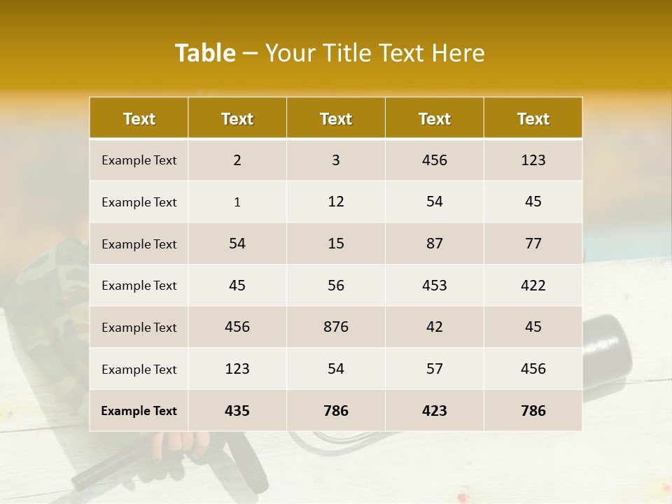 War Uniform Marker PowerPoint Template