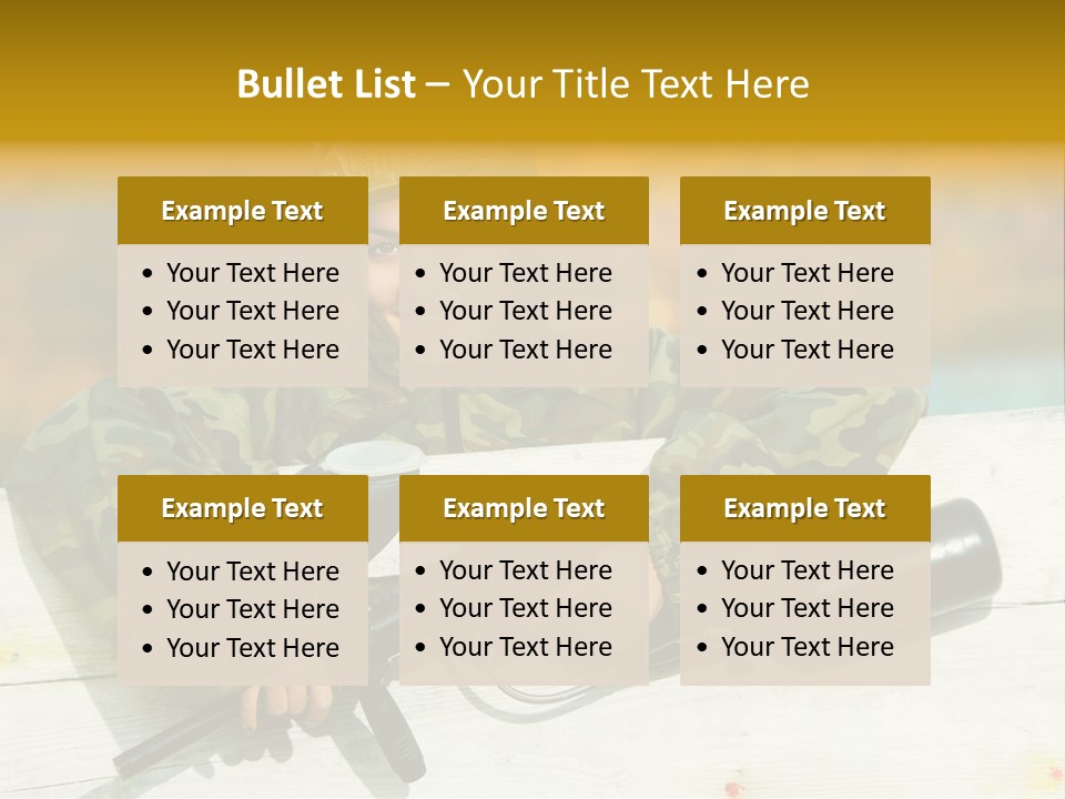 War Uniform Marker PowerPoint Template