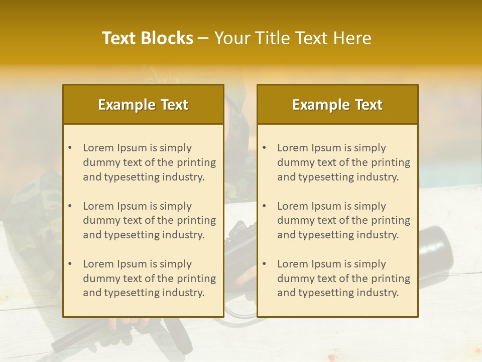 War Uniform Marker PowerPoint Template