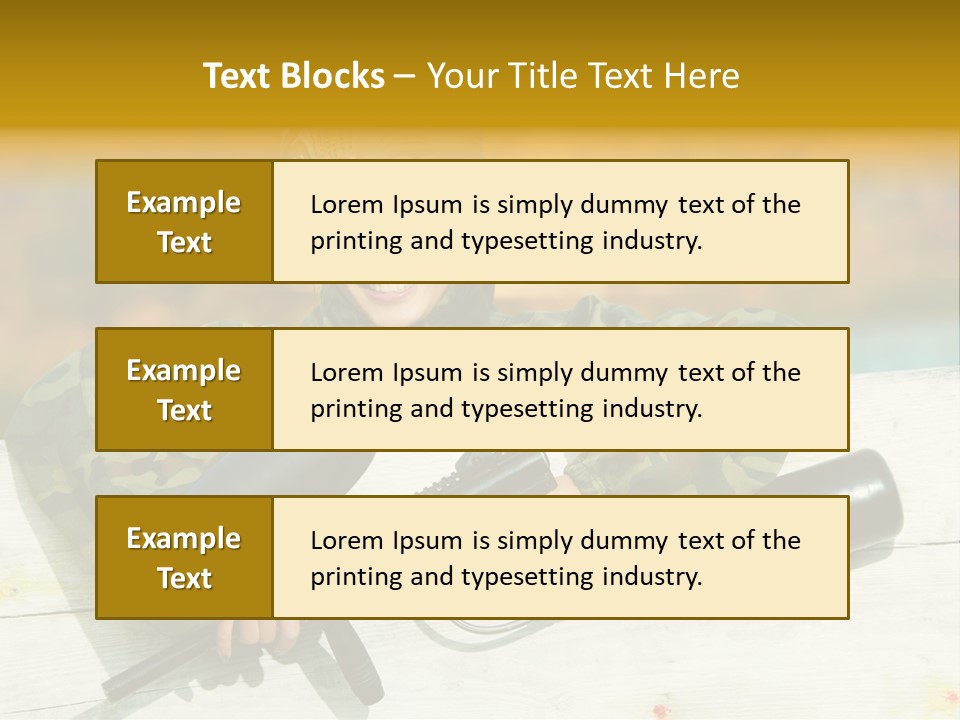 War Uniform Marker PowerPoint Template