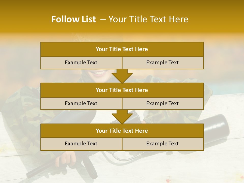 War Uniform Marker PowerPoint Template
