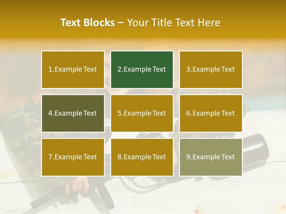 War Uniform Marker PowerPoint Template