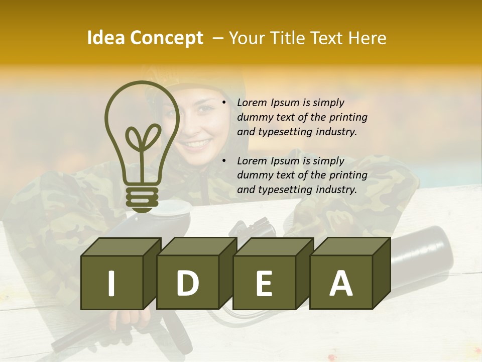 War Uniform Marker PowerPoint Template