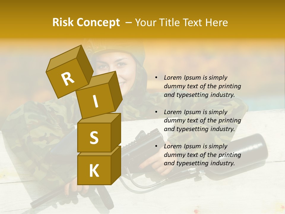 War Uniform Marker PowerPoint Template