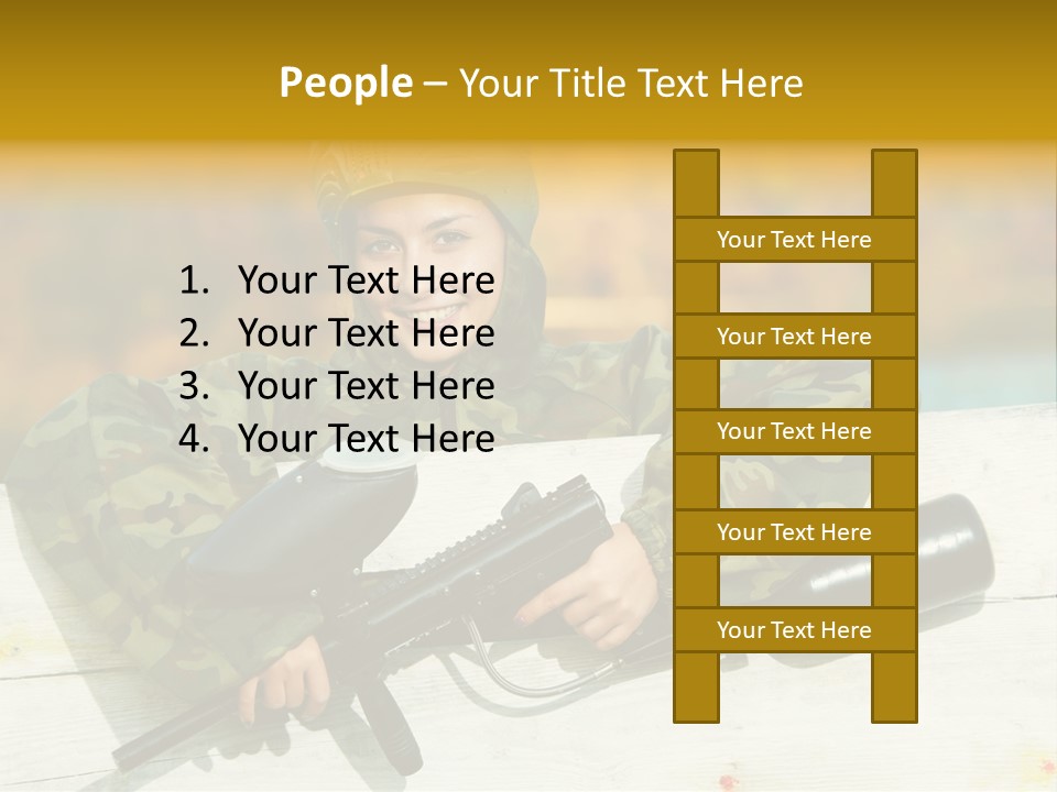War Uniform Marker PowerPoint Template