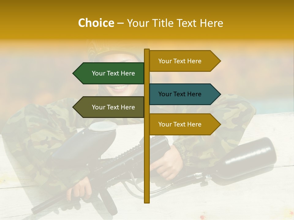 War Uniform Marker PowerPoint Template