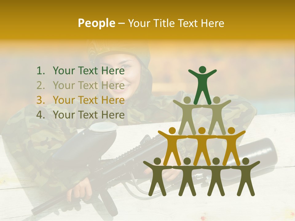 War Uniform Marker PowerPoint Template