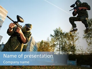 Attack Sport Camouflage PowerPoint Template