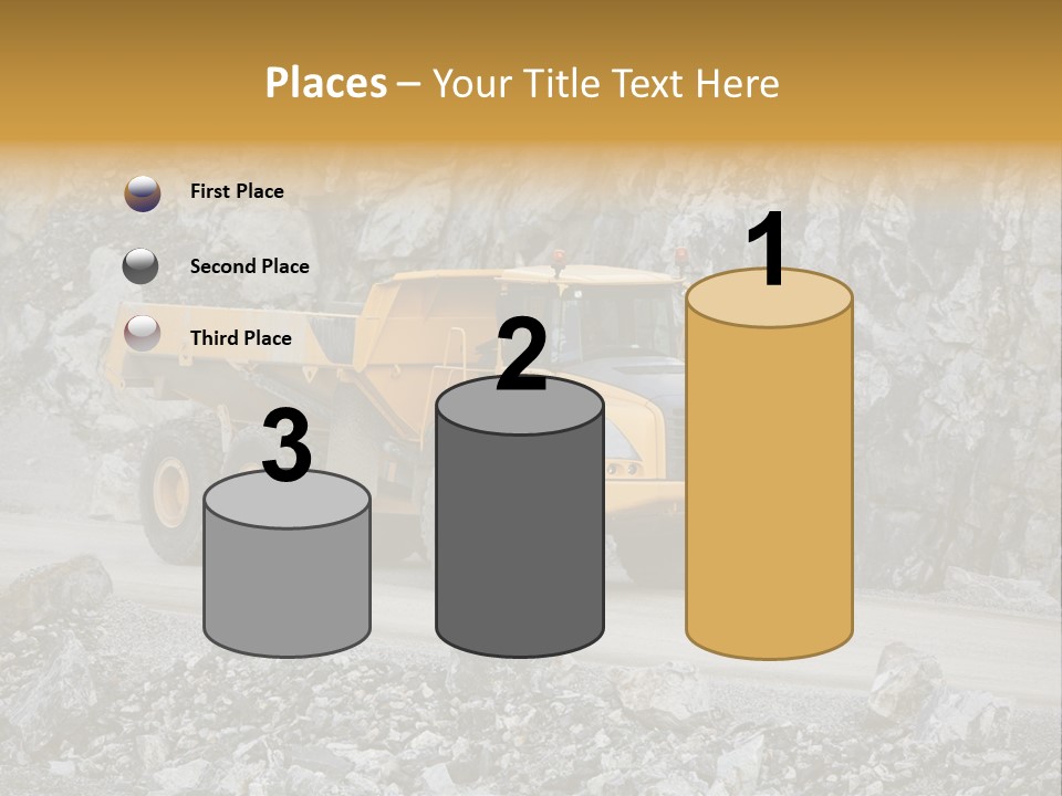 Machine Yellow Rock PowerPoint Template