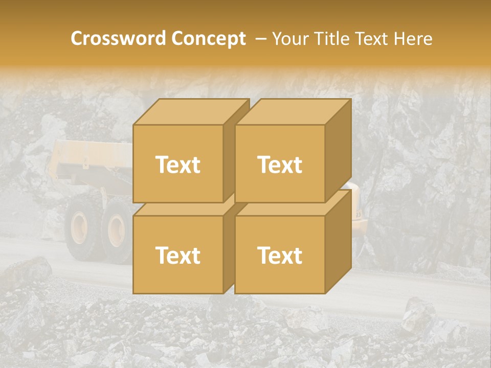 Machine Yellow Rock PowerPoint Template