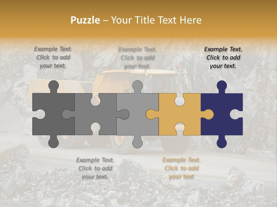 Machine Yellow Rock PowerPoint Template