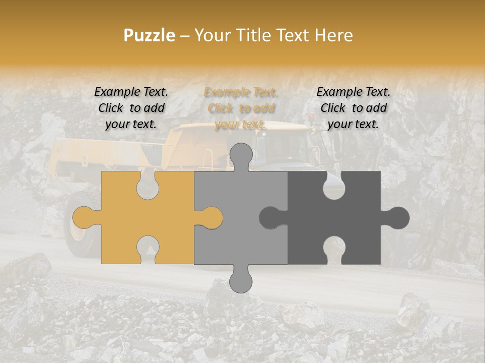 Machine Yellow Rock PowerPoint Template