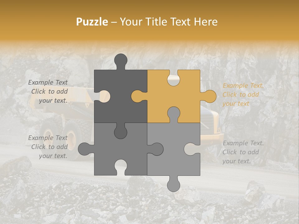 Machine Yellow Rock PowerPoint Template