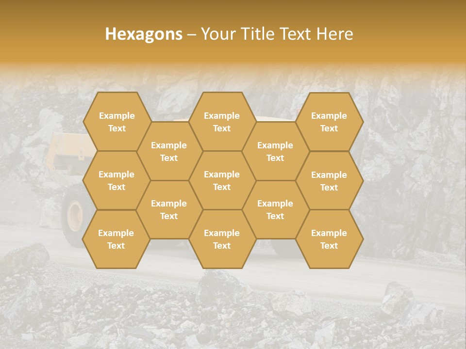 Machine Yellow Rock PowerPoint Template