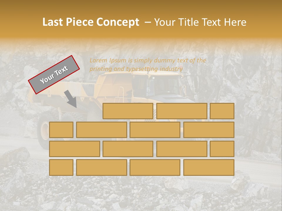 Machine Yellow Rock PowerPoint Template