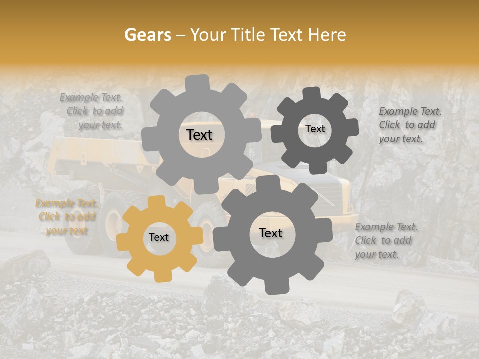 Machine Yellow Rock PowerPoint Template