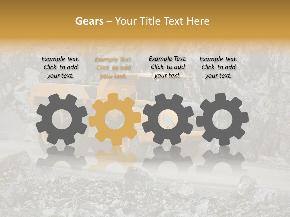 Machine Yellow Rock PowerPoint Template