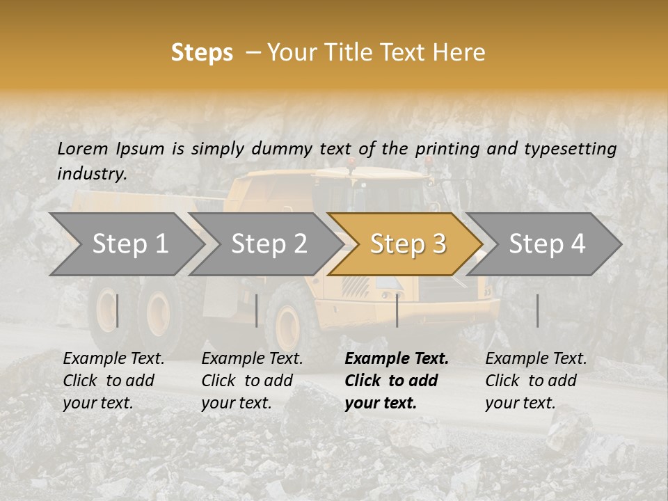 Machine Yellow Rock PowerPoint Template