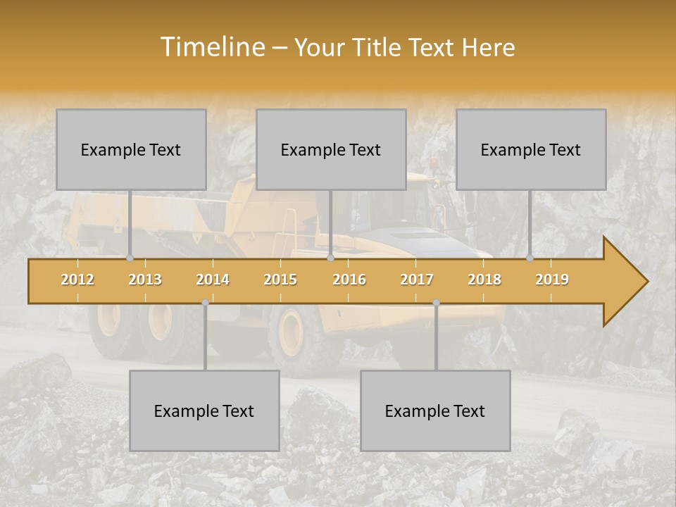 Machine Yellow Rock PowerPoint Template
