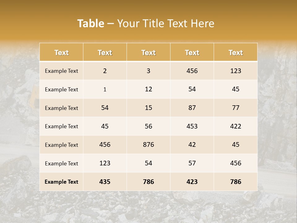 Machine Yellow Rock PowerPoint Template