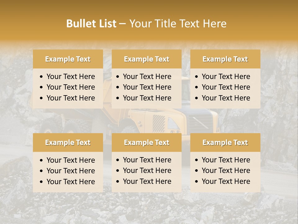 Machine Yellow Rock PowerPoint Template