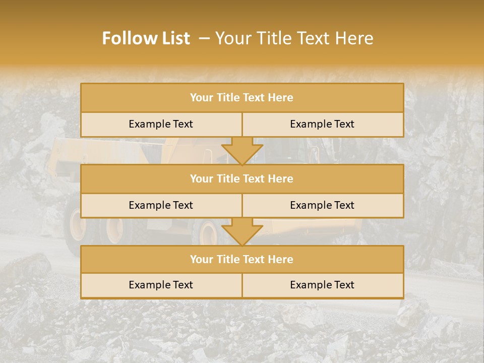 Machine Yellow Rock PowerPoint Template