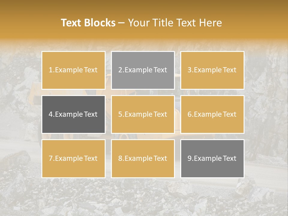 Machine Yellow Rock PowerPoint Template