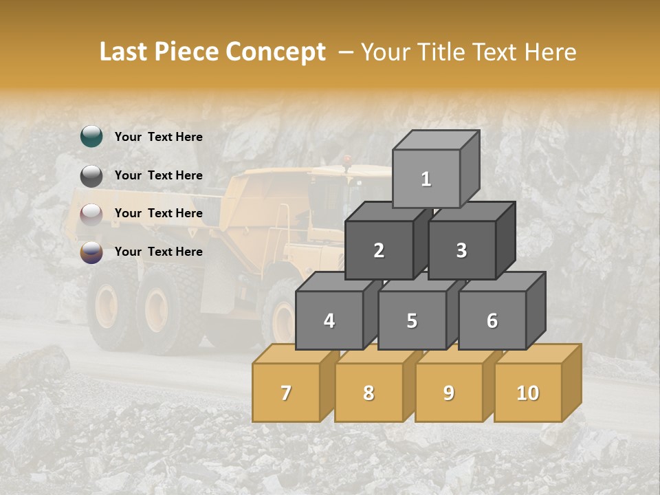 Machine Yellow Rock PowerPoint Template