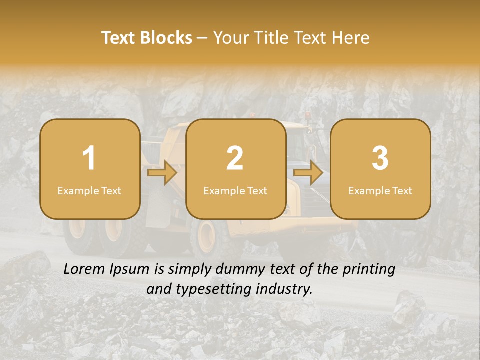 Machine Yellow Rock PowerPoint Template