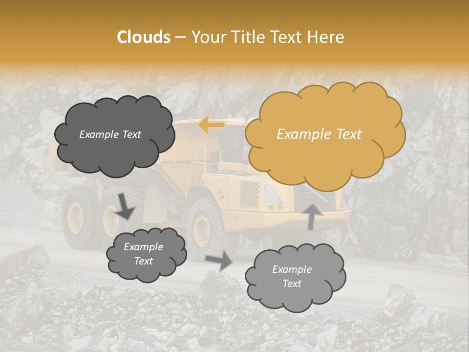 Machine Yellow Rock PowerPoint Template