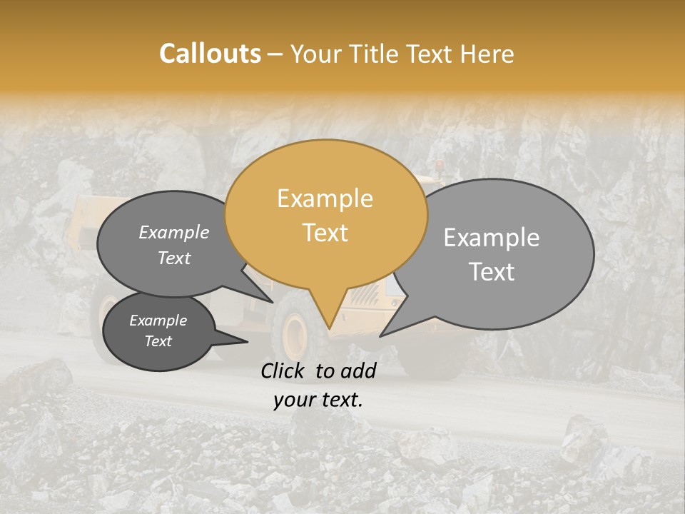 Machine Yellow Rock PowerPoint Template