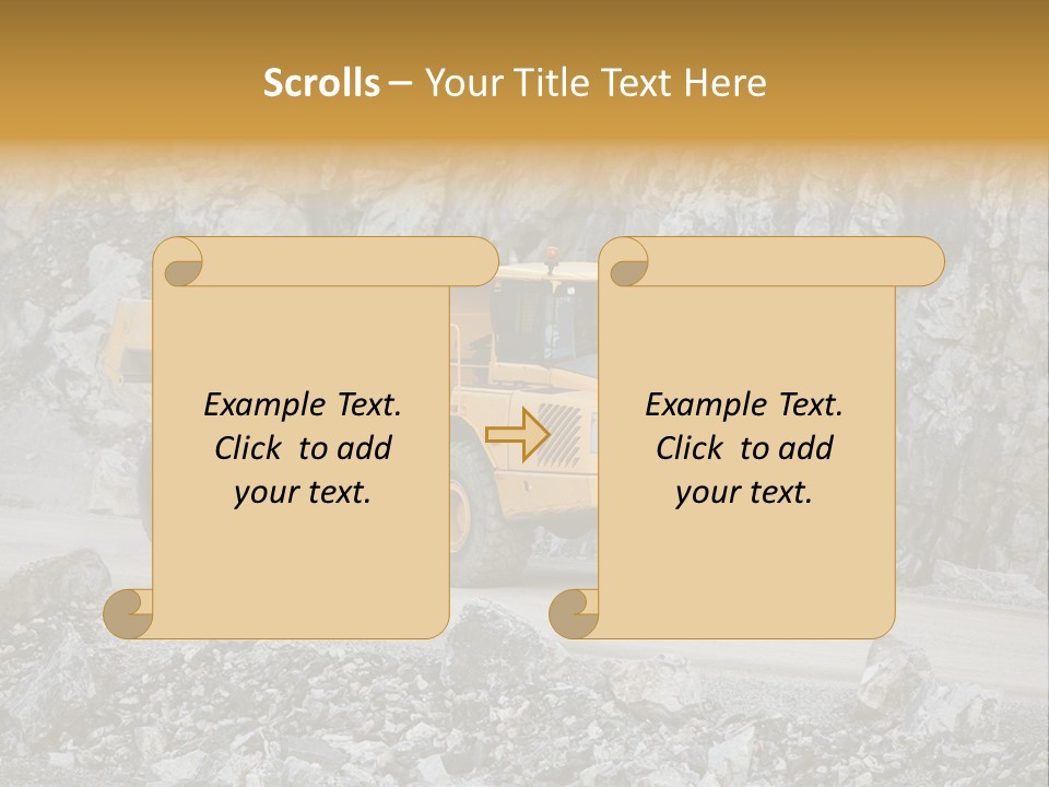 Machine Yellow Rock PowerPoint Template