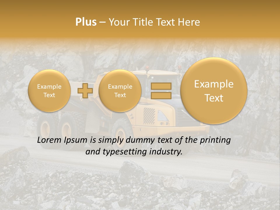 Machine Yellow Rock PowerPoint Template
