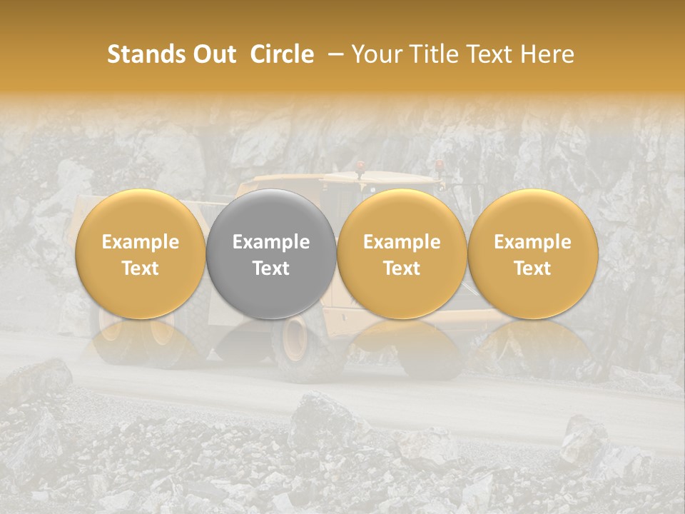 Machine Yellow Rock PowerPoint Template