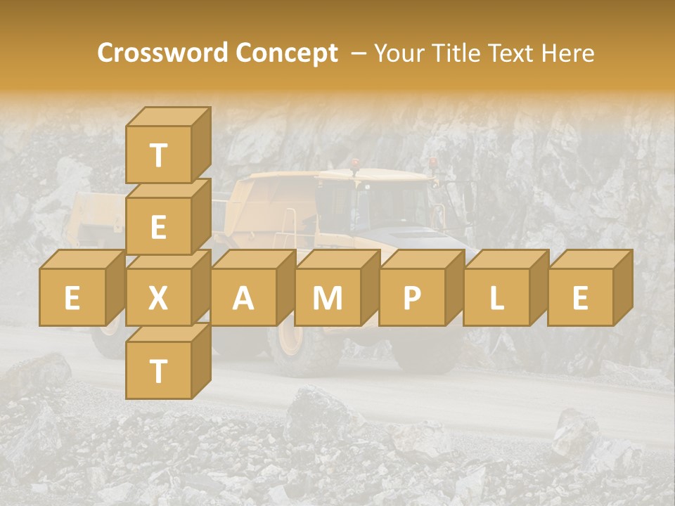 Machine Yellow Rock PowerPoint Template