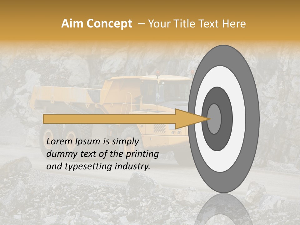 Machine Yellow Rock PowerPoint Template