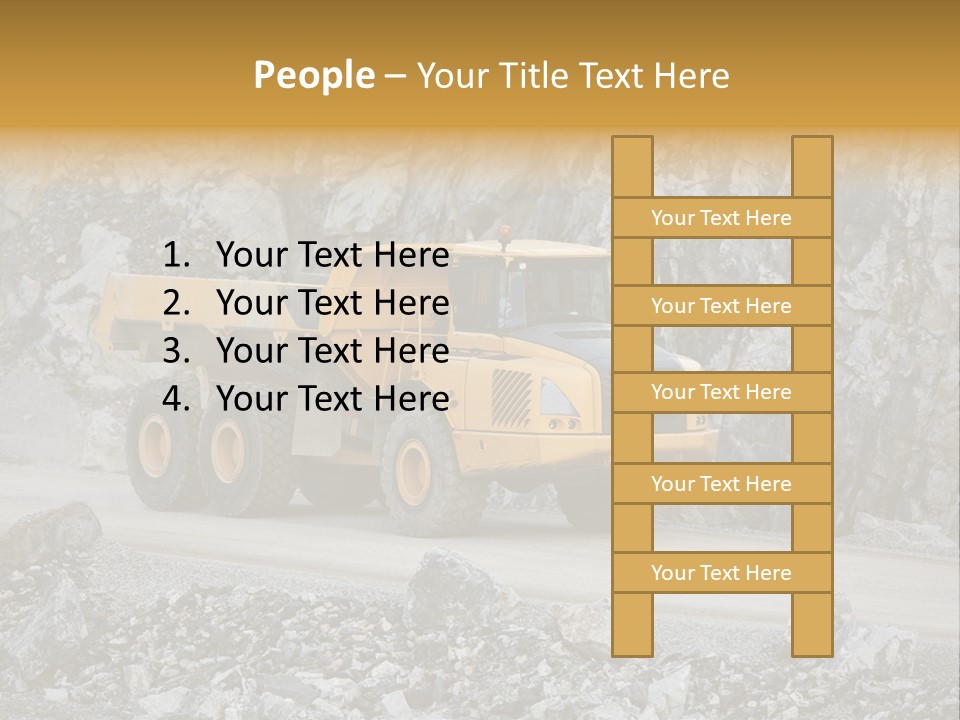 Machine Yellow Rock PowerPoint Template
