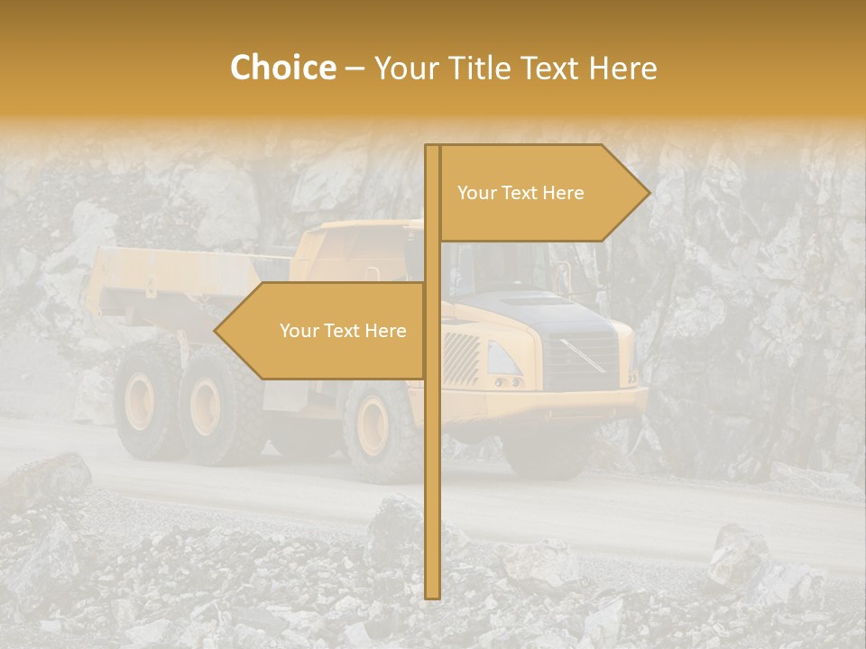 Machine Yellow Rock PowerPoint Template