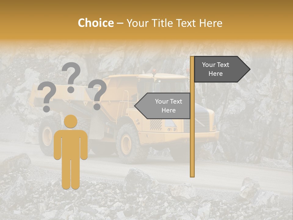 Machine Yellow Rock PowerPoint Template