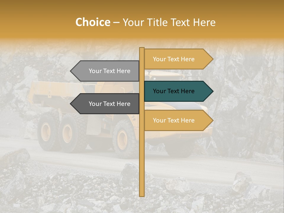 Machine Yellow Rock PowerPoint Template