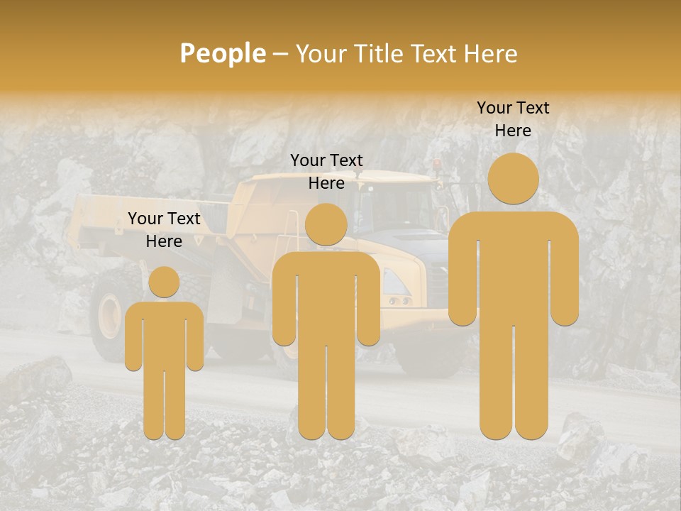 Machine Yellow Rock PowerPoint Template